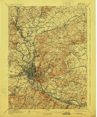 1915 Map of Reading, 1924 Print