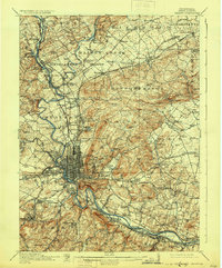 1915 Map of Reading, 1930 Print