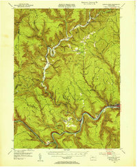 Download a high-resolution, GPS-compatible USGS topo map for Renovo West, PA (1953 edition)