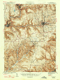1944 Map of Ridgway, 1947 Print