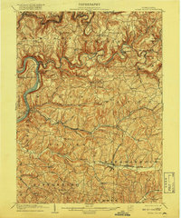 1903 Map of Rural Valley, PA, 1918 Print