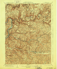 1903 Map of Rural Valley, PA, 1928 Print