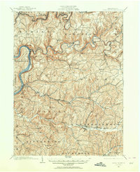 1901 Map of Rural Valley, 1964 Print