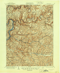 1903 Map of Rural Valley, PA, 1944 Print