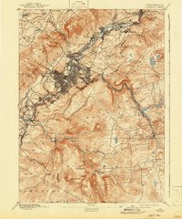1893 Map of Scranton, 1943 Print