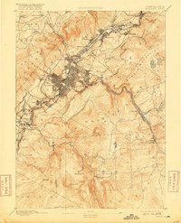 1893 Map of Scranton, 1916 Print