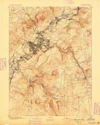 1893 Map of Scranton, 1898 Print