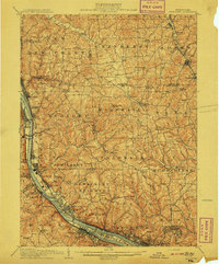 preview thumbnail of historical topo map of Allegheny County, PA in 1908