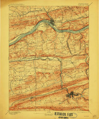 1893 Map of Shamokin, 1910 Print