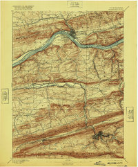 1893 Map of Shamokin, 1920 Print
