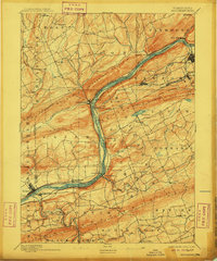 1894 Map of Shickshinny, 1910 Print