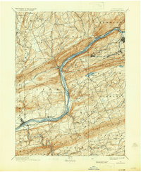1894 Map of Shickshinny, 1937 Print