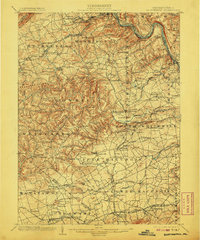 1902 Map of Slatington, 1907 Print