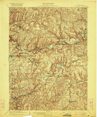 Download a high-resolution, GPS-compatible USGS topo map for Smicksburg, PA (1922 edition)