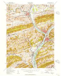 Download a high-resolution, GPS-compatible USGS topo map for Sunbury, PA (1956 edition)