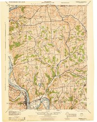 1943 Map of Towanda, 1944 Print