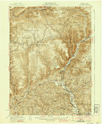 preview thumbnail of historical topo map of Lycoming County, PA in 1923