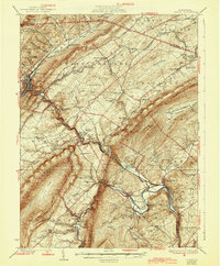 preview thumbnail of historical topo map of Tyrone, PA in 1933