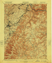 1900 Map of Uniontown, PA, 1920 Print