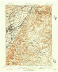1931 Map of Uniontown, PA, 1956 Print