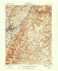 1931 Map of Uniontown, PA, 1960 Print