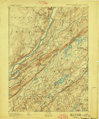 1893 Map of Pike County, PA, 1898 Print
