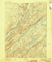 1893 Map of Pike County, PA, 1905 Print