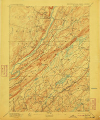 1893 Map of Pike County, PA, 1910 Print