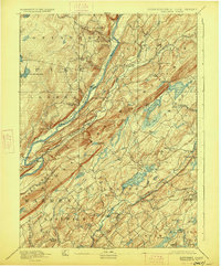 1893 Map of Pike County, PA, 1927 Print