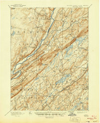 1893 Map of Pike County, PA, 1944 Print