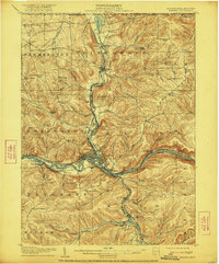 1908 Map of Warren, PA, 1921 Print