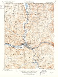 1906 Map of Warren, PA, 1952 Print