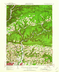 preview thumbnail of historical topo map of Lycoming County, PA in 1953