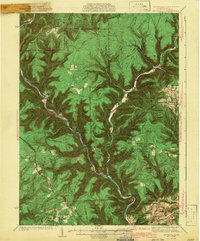 preview thumbnail of historical topo map of Lycoming County, PA in 1943