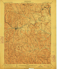 1904 Map of Waynesburg, 1910 Print
