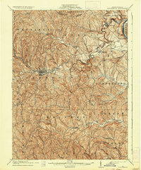 1904 Map of Waynesburg, 1935 Print