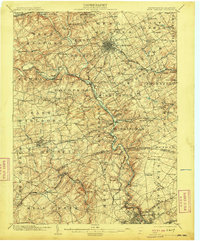 1904 Map of West Chester, 1910 Print