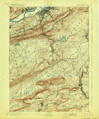 1894 Map of Wilkes Barre, 1929 Print