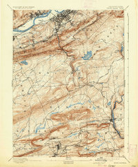 1894 Map of Wilkes-Barre, 1936 Print