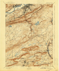 1894 Map of Wilkes-Barre, 1941 Print