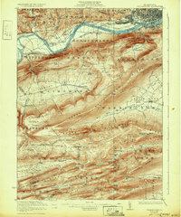 1923 Map of Williamsport, PA, 1932 Print