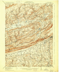 1916 Map of Brodheadsville, PA, 1929 Print