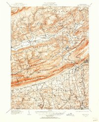 1914 Map of Wind Gap, PA, 1956 Print