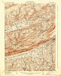 1916 Map of Wind Gap, PA, 1937 Print