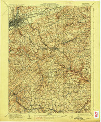 1910 Map of York, 1927 Print