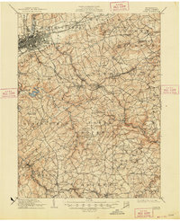 1910 Map of York, 1948 Print
