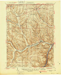 Download a high-resolution, GPS-compatible USGS topo map for Youngsville, PA (1945 edition)