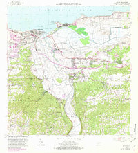 1964 Map of Arecibo, PR, 1982 Print
