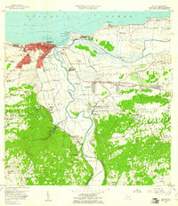 1957 Map of Arecibo, PR, 1961 Print