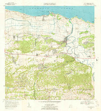 1969 Map of Barceloneta, PR, 1973 Print